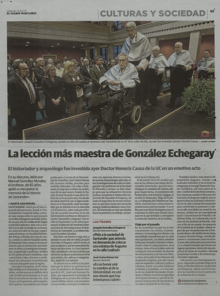 Nombramiento doctor Honoris Causa